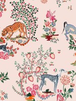 Painted Kingdom Pink Wallpaper WTG-268518 by Graham and Brown Wallpaper for sale at Wallpapers To Go