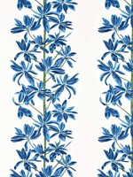 Mangrove Tree Blue and White Fabric WTG-271334 by Thibaut Fabrics for sale at Wallpapers To Go