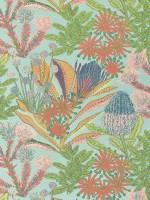 Protea Print Pool Fabric WTG-271935 by Thibaut Fabrics for sale at Wallpapers To Go