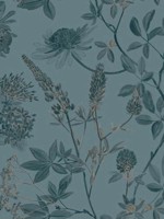 Botanical Print Green with Green Ground Wallpaper WTG-272674 by Veer Decor Wallpaper for sale at Wallpapers To Go