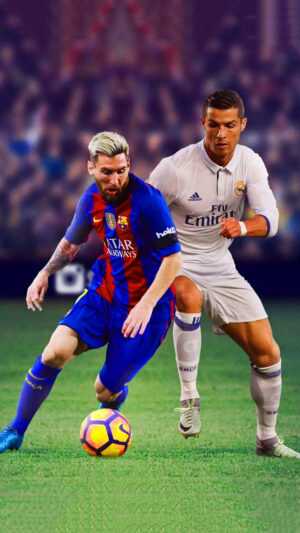 Messi and Ronaldo Chess Wallpaper