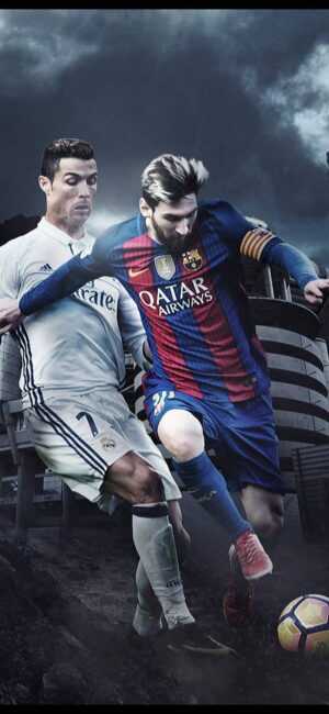 Messi and Ronaldo Chess Wallpaper