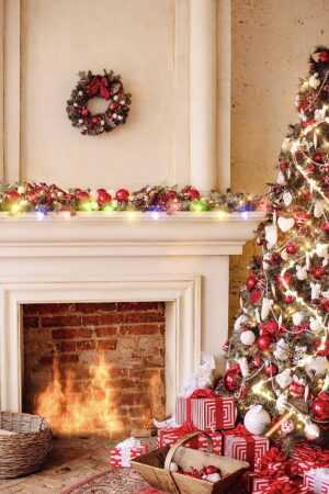 Christmas Fireplace Wallpaper