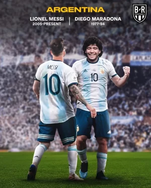 Messi and Maradona Wallpaper